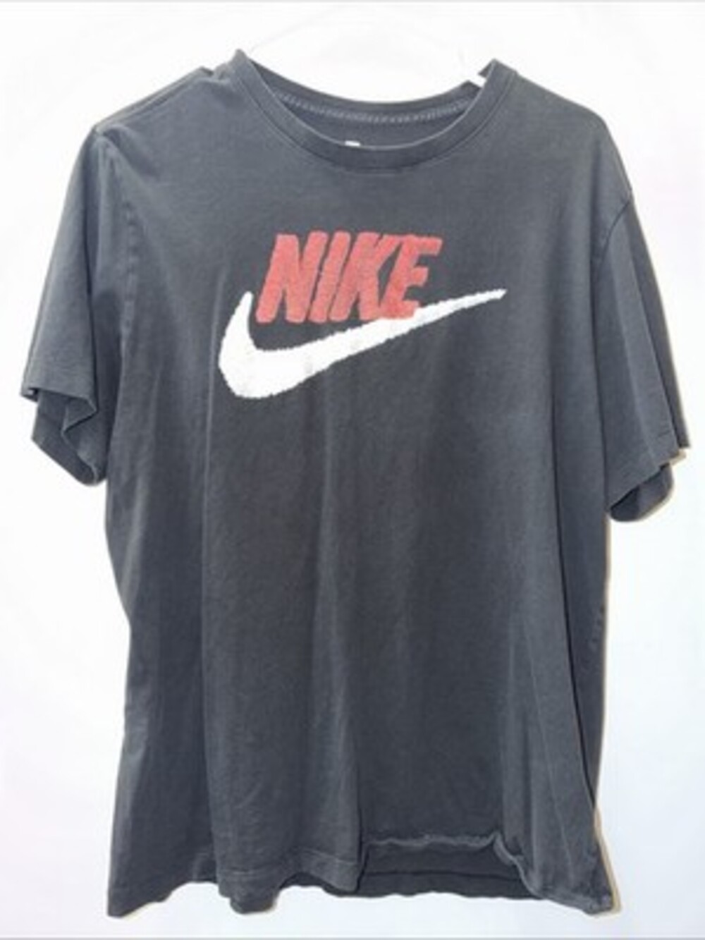 The Nike Tee Men's Sz L Black With Red/ White Logo T- Shirt